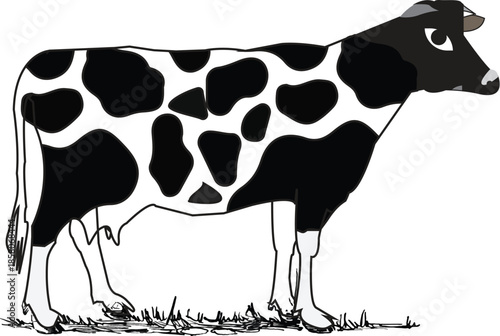 Cow Line Icon Vector Illustration for Graphic design or Farm and Agriculture.