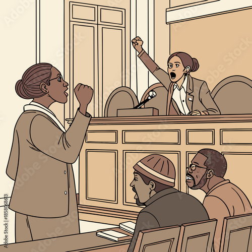 Two Women Lead a Passionate Political Protest Meeting