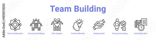Team Building Icon Banner and Collection
