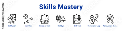 Skills Mastery Icon Banner and Collection