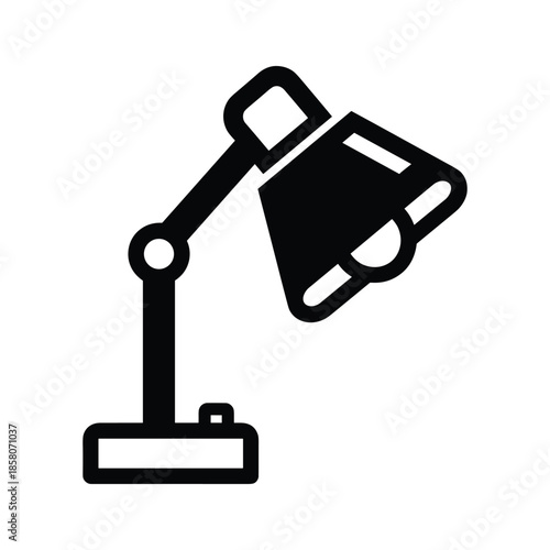 Desk lamp with adjustable arm Vector