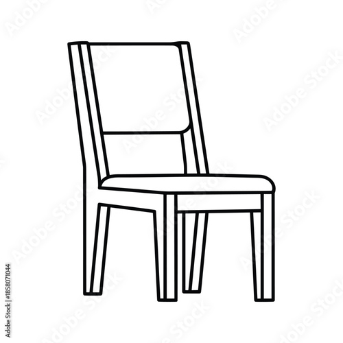 Modern dining chair Vector