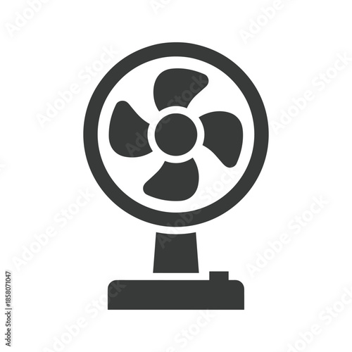 Desk fan in operation Vector