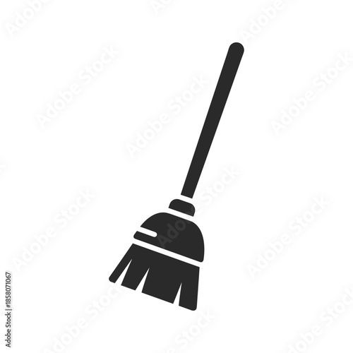 Simple broom icon Vector