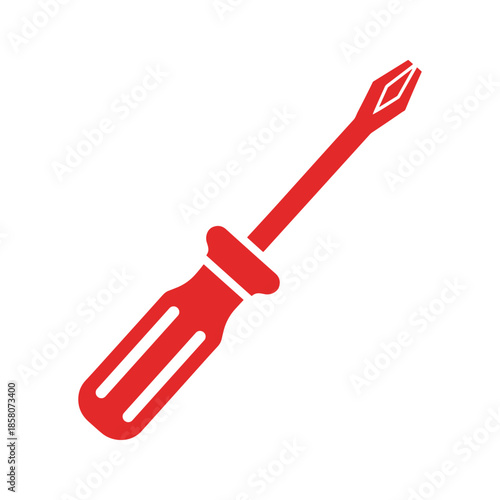 Red screwdriver tool Vector