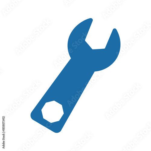 Blue wrench tool Vector