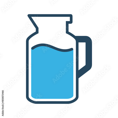 Blue water jug Vector