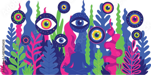 Meditation in mystic flora