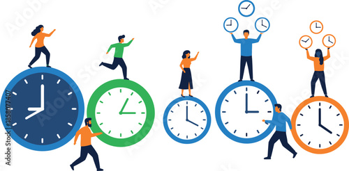 People managing time