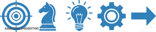 Business strategy icons