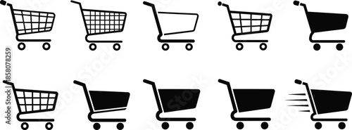 Black and white restroom sign vector icon with male and female symbols separated by a line isolated on white background.