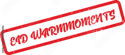 Rustic red stamp featuring warm Eid moments message ideal for festive occasion