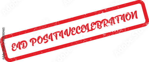 Red Grunge Stamp Illustrating an Eid Positive Celebration Concept for Festivities
