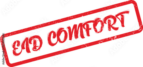 Professional red rubber stamp impression for Eid symbolizing comfort