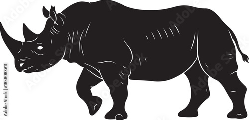 Black Rhino Silhouette