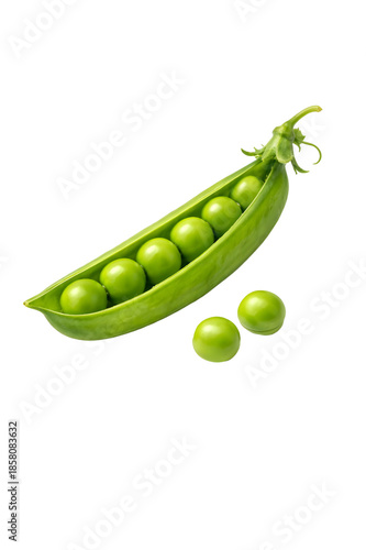green peas isolated on white