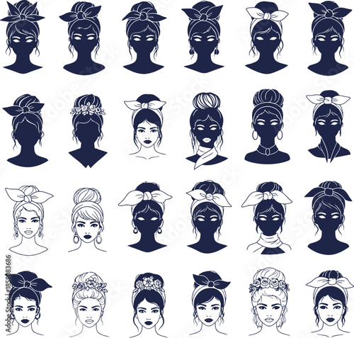 set of funny cartoon people