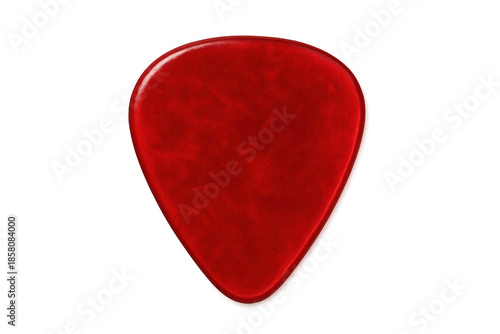 Red guitar pick playing musical instrument accessory