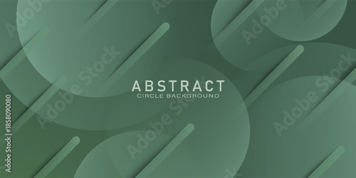 Abstract green circle pattern background. Simple elegant banner concept element design. Trendy background style. Eps10 vector