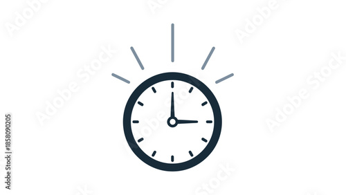 Simple Black and White Clock.