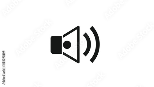 Simple Black Megaphone Icon Design.