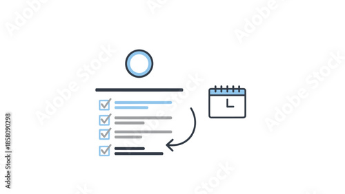 Task List with Calendar Icon.
