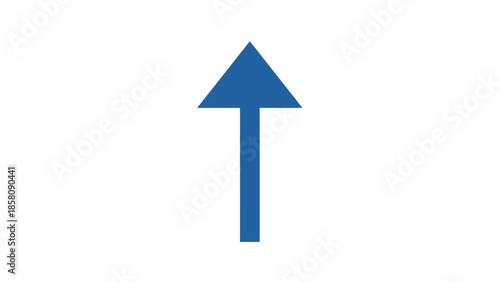 Blue Arrow Pointing Upwards Sign.