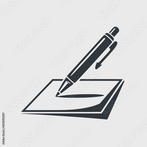 Pen writing on paper with precision and purpose