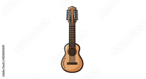 Charango: A Small Andean Stringed Instrument with Ten Strings in Five Courses.