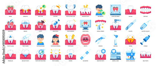 Dentistry Flat Icon Pack