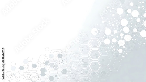 Abstract white background with hexagonal pattern