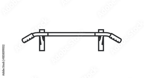 Black and White Pull-Up Bar for Home Fitness.