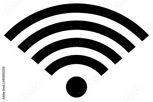 wi fi icon silhouette vector, wi fi black symbol
