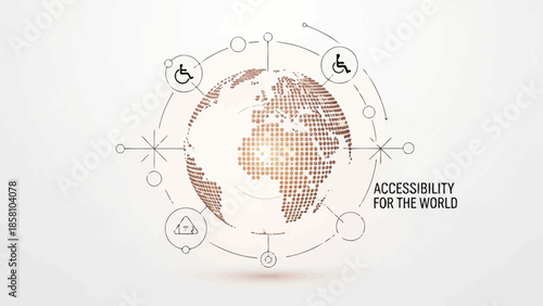 Global digital network for universal accessibility and inclusion, connecting people with disabilities worldwide through modern technology and innovative solutions
