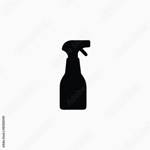 cleaning spray silhoutte vector style template