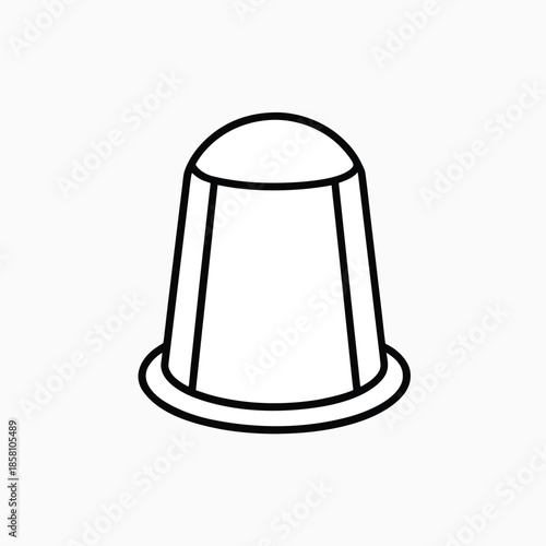 coffee capsule pod editable stroke template