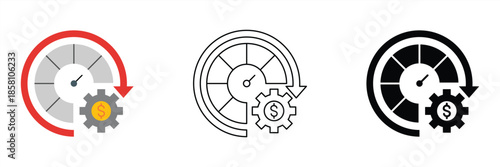 Iconic representation of optimized financial performance, budget management, and cost efficiency, symbolizing strategic economic control and business growth