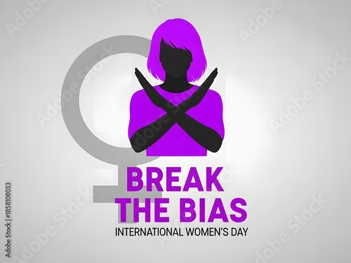Break the Bias International Women’s Day Gender Equality Awareness Illustration