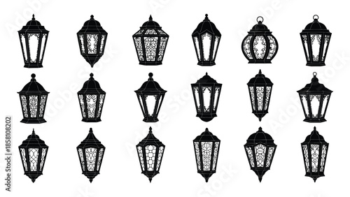 Collection of vintage hanging lanterns