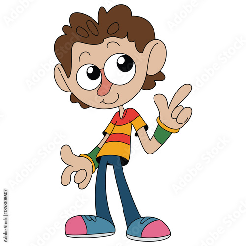 cartoon boy with a skateboard