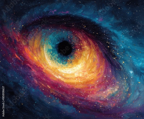 A vibrant cosmic eye