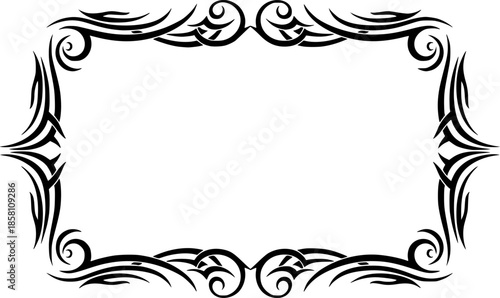Gothic Tribal Frame Vector Illustration