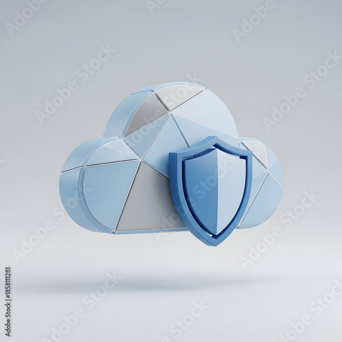 Cloud Computing Security and Protection Concept.