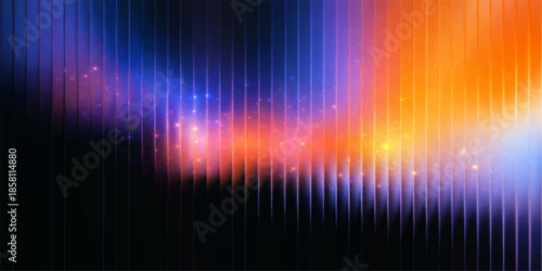Abstract colorful rainbow vector background featuring a bright digital spectrum wave pattern and light energy lines for a modern music equalizer wallpaper design