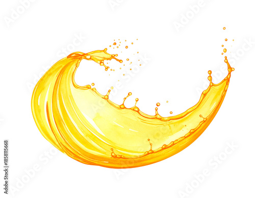 Vibrant orange liquid splash, frozen in motion