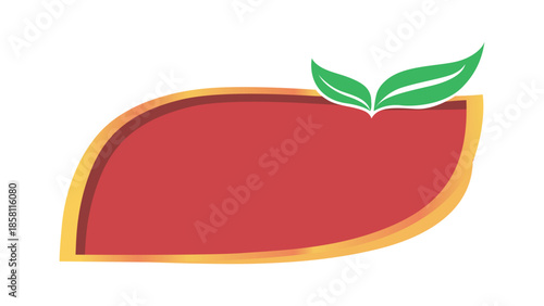 Red and Yellow Oval Shape Vector Logo for Food Company design template ideal for agriculture, organic food, grocery, natural harvest, baby food, cookies, cereals .