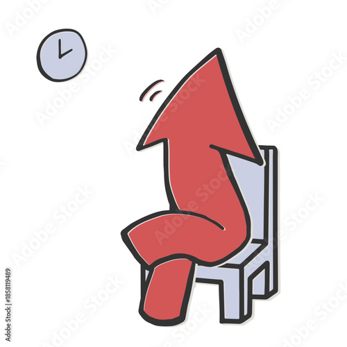 時計チラ見待機矢印