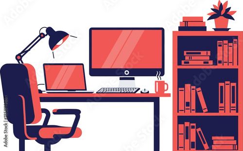 Modern digital illustration of diverse professionals collaborating in a bright office with futuristic holograms and data charts