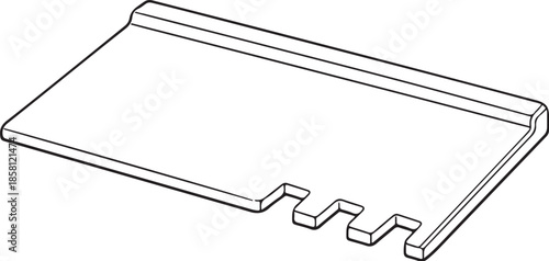 Cake Scraper Comb Baking Tool Black White Line Art eps