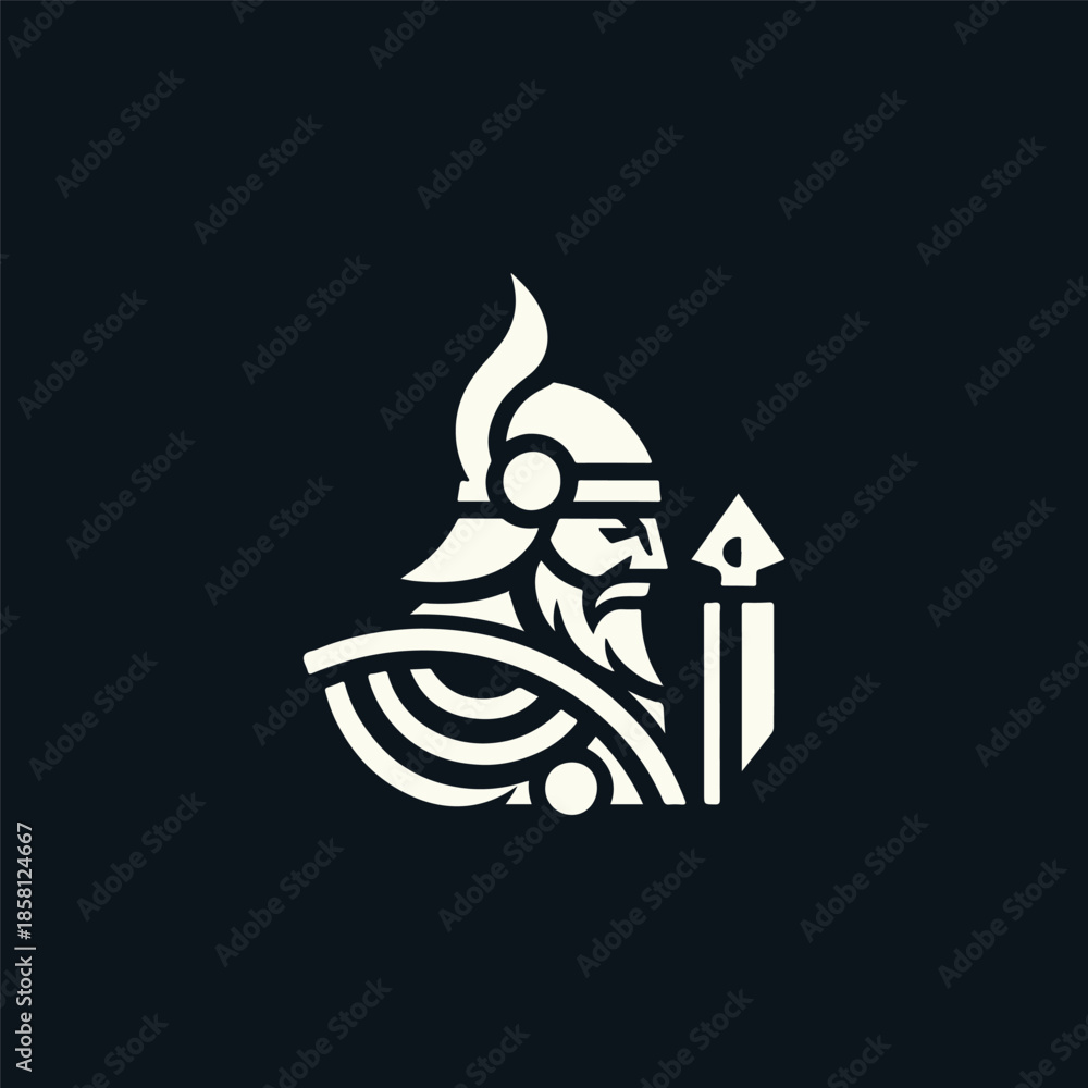 Obraz premium Nordic Warrior Logo